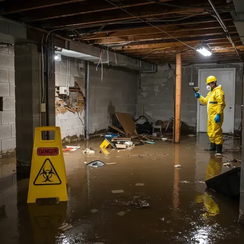 Flooded Basement Electrical Hazard in Leesville, SC Property