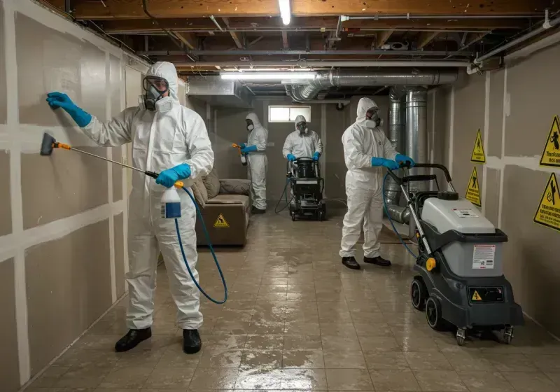 Basement Moisture Removal and Structural Drying process in Leesville, SC